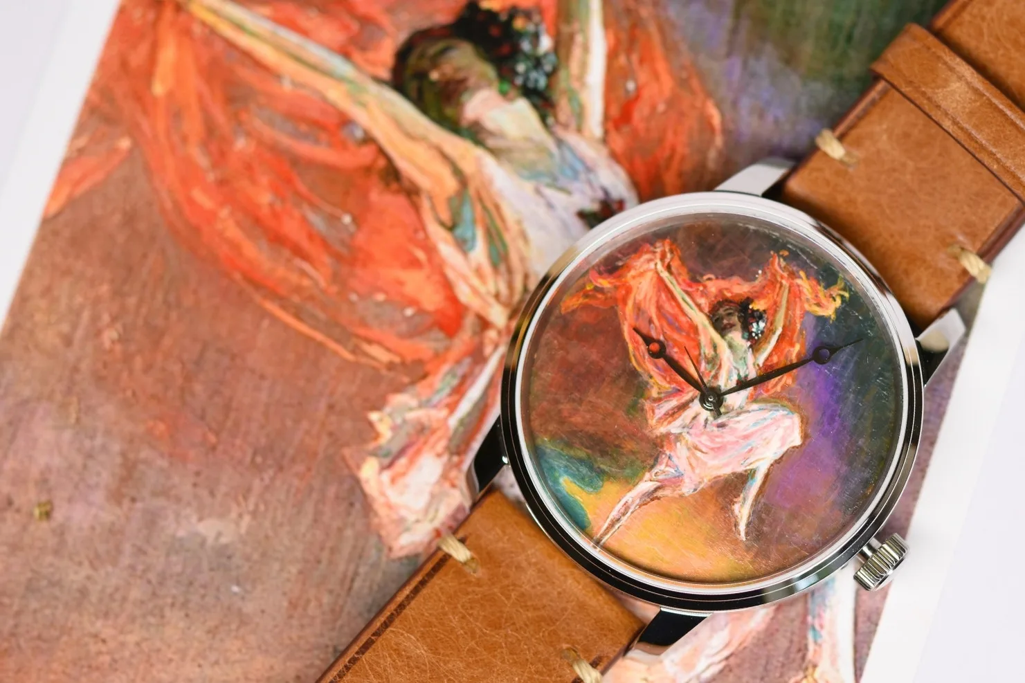 Anna Pavlova hand-painted watch dial