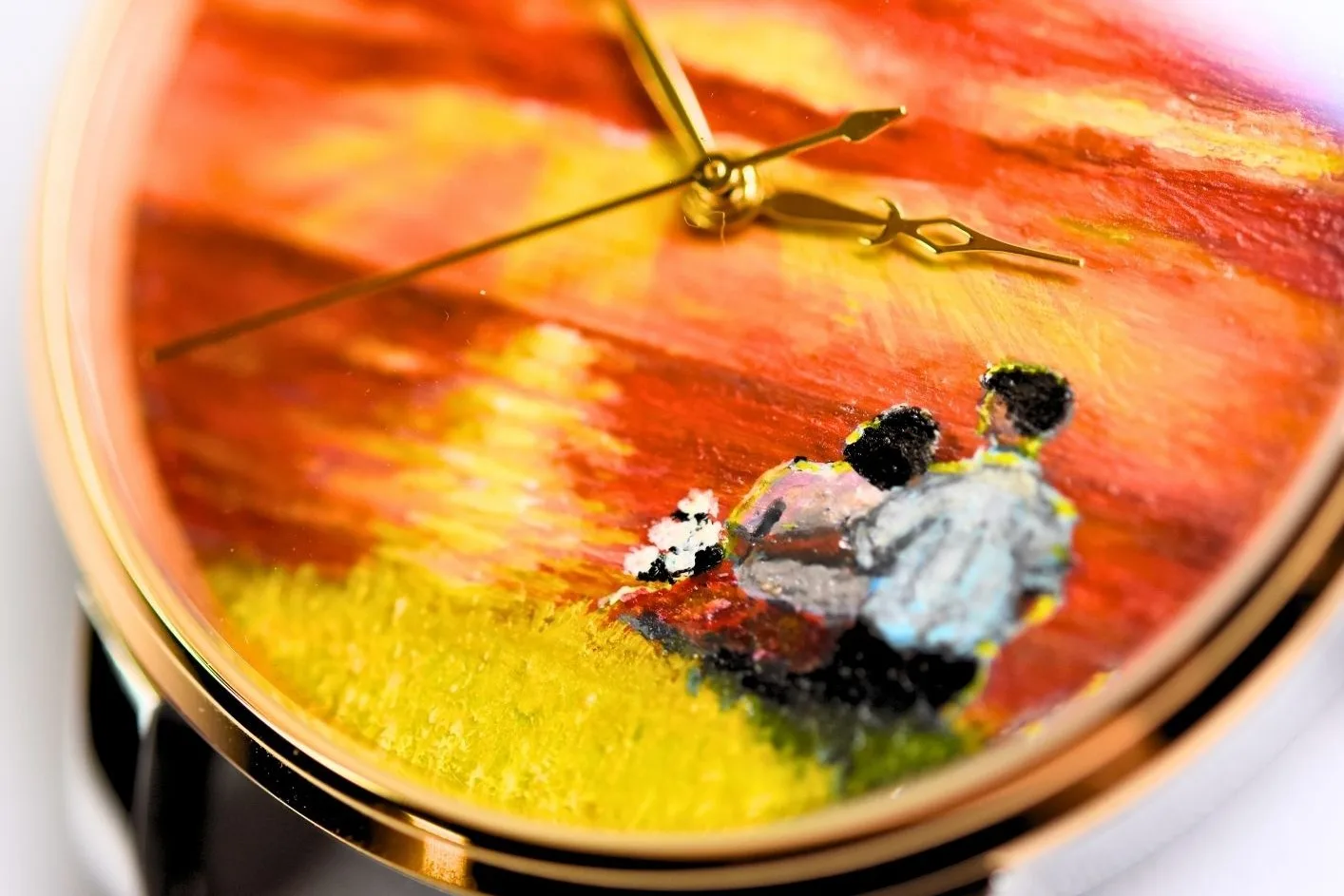 When Autumn Deepens hand-painted watch dial